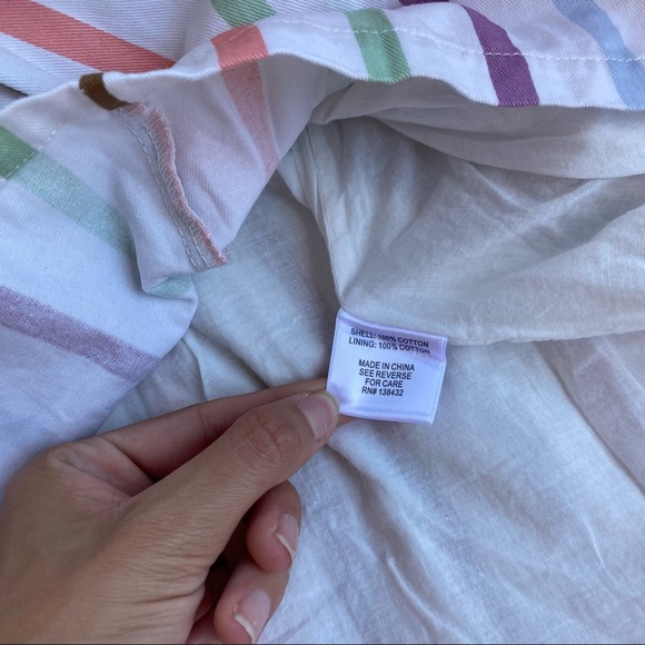 MODCLOTH white striped Aspiration Creation pleated a-line skirt XS - Picture 7 of 11